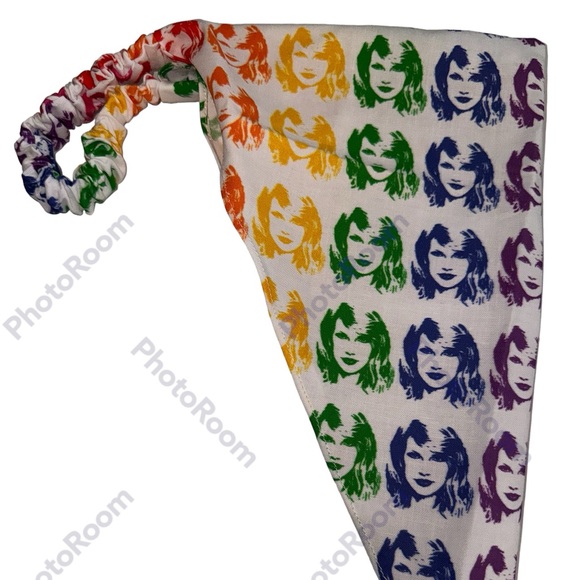 Swifties colorful 70’s style head scarf hand made USA cotton festivals concert - Picture 2 of 6